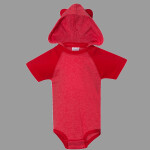 Infant Fine Jersey Raglan Bodysuit with Hood & Ears