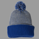 12" Speckled Pom-Pom Cuffed Beanie