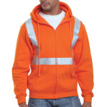 Men's USA-Made Hi-Visibility Full-Zip Hooded Sweatshirt