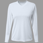 Women's USA-Made Deep V-Neck Long Sleeve T-Shirt