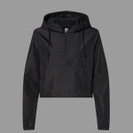 Women's Lightweight Quarter-Zip Pullover Crop Windbreaker