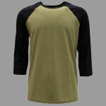Unisex CVC Three-Quarter Sleeve Raglan T-Shirt