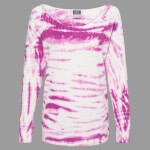Women's French Terry Off-the-Shoulder Tie-Dyed Sweatshirt