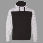 Men's Mélange Fleece Colorblocked Hooded Sweatshirt