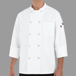 100% Polyester Ten Pearl Button Chef Coat