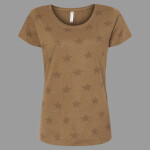 Women's Star Print Scoop Neck Tee