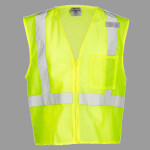 Unisex Single Pocket Zipper Mesh Vest
