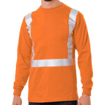 Unisex USA-Made 50/50 Hi-Visibility Long Sleeve Pocket T-Shirt
