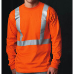 Unisex USA-Made High Visibility Long Sleeve Pocket T-Shirt