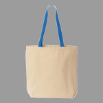Natural Tote with Contrast-Color Handles