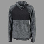 Women's Quilted Fuzzy Fleece Snap Placket Pullover