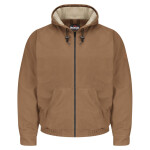 Men's Tall Brown Duck Hooded Jacket - EXCEL FR® ComforTouch