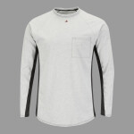 Men's Long Sleeve FR Two-Tone Base Layer with Concealed Chest Pocket - EXCEL FR