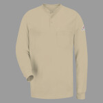 Men's Tall Long Sleeve Tagless Henley Shirt