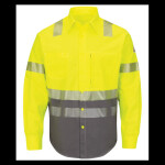 Men's Tall Hi-Visibility Color Block Uniform Shirt - EXCEL FR® ComforTouch® - 7 oz.