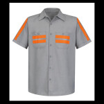 Men's Tall Enhanced Visibility Industrial Work Shirt