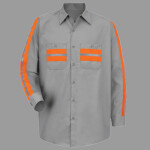 Men's Industrial Enhanced-Visibility Long Sleeve Work Shirt