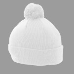Knit Fold Over Pom-Pom Beanie