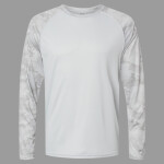 Unisex Cayman Performance Camo Colorblocked Long Sleeve T-Shirt