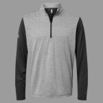 Men's Ultimate365 Heather Block Print Quarter-Zip Pullover