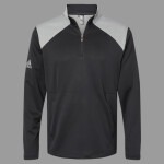 Men's Textured Mixed Media Quarter-Zip Pullover