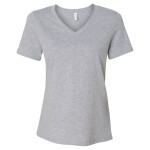 Women's Relaxed Heather CVC V-Neck Tee