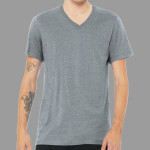 Unisex Heather CVC V Neck Tee