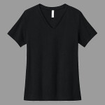Women's Relaxed Heather CVC V Neck Tee