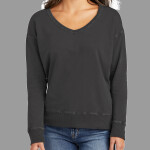 Women's Beach Wash ® Garment Dyed V Neck Sweatshirt
