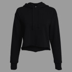 Women's Laguna Sueded Raw Edge Crop Hoodie Sweatshirt