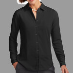 Women's Full Button Satin Blouse
