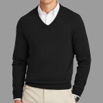 Cotton Stretch V Neck Sweater