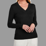 Women's Cotton Stretch V Neck Sweater