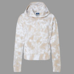 Women's Sueded Fleece Tie-Dyed Crop Hooded Sweatshirt