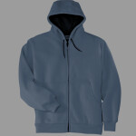 Heavyweight Full Zip Hooded Sweatshirt with Thermal Lining