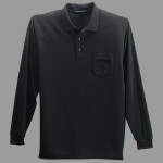 Long Sleeve Silk Touch Polo with Pocket
