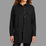 Women's Long Sleeve Twill Overshirt