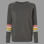 Women's Striped Sleeves Crewneck Sweatshirt