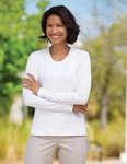Port Authority® - Ladies Modern Stretch Cotton Long Sleeve Scoop Neck Shirt. L518 