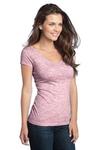 District® - Juniors Extreme Heather Cap Sleeve V-Neck Tee DT2001
